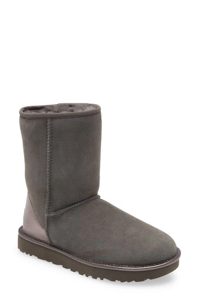 Ugg Classic Ii Genuine Shearling Lined Short Boot In Charcoal Shine