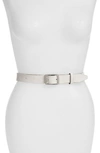 Rag & Bone Suede Boyfriend Belt In Sterling Silver