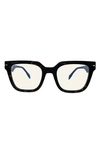 Mita Sustainable Eyewear 54mm Square Optical Glasses In Matte Demi/ Matte Blue