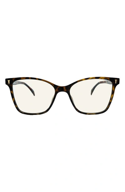 Mita Sustainable Eyewear 54mm Square Optical Glasses In Shiny Demi/ Shiny Demi