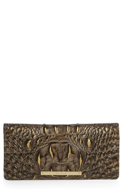 Brahmin Ady Croc Embossed Leather Wallet In Instinct
