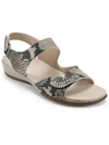 Easy Spirit Women's Hartwell Square Toe Casual Flat Sandals Women's Shoes In White Floral Multi