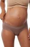 Ingrid & Isabelr 3-pack Cooling Maternity Briefs In Taupe