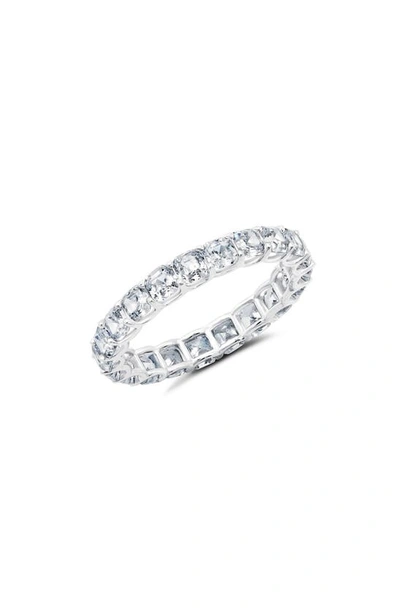 Crislu Cubic Zirconia Eternity Ring In Platinum