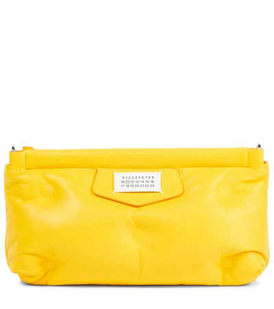 Maison Margiela Glam Slam Mini Handbag In Soft Yellow Leather