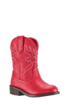 Nina Kids' Mirabele Cowboy Boot In Red Tumbled