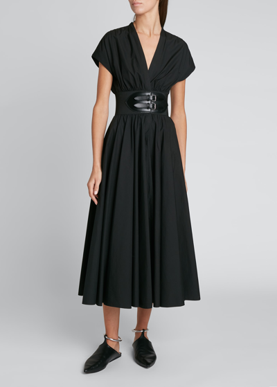 alaia cotton poplin dress