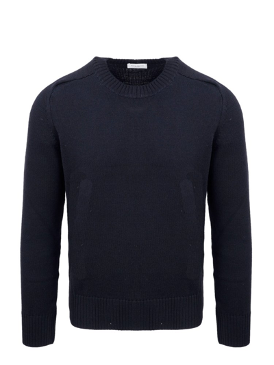 Paolo Pecora Crewneck Knit Jumper In Navy