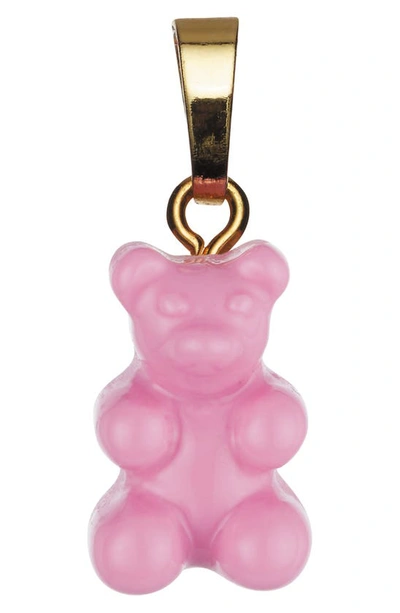 Crystal Haze 18ct Gold-plated Nostalgia Bear Resin Charm In Candy Pink