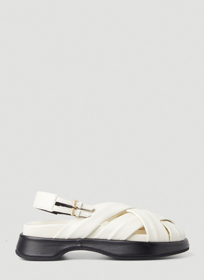 Reike Nen Pie Buckle Sandals In White