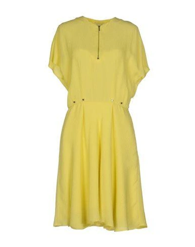 Mugler Short Dress In Yellow