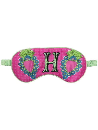Jessica Russell Flint H For Hearts Silk Eyemask In Pink