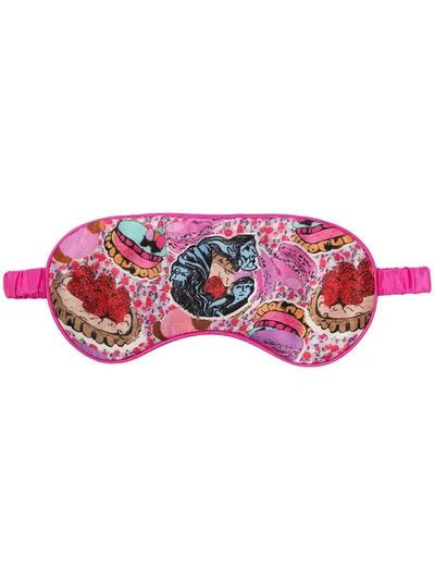 Jessica Russell Flint C For Cake Silk Eyemask In Pink