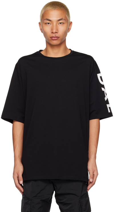 Balmain Black Cotton T-shirt With Logo Print