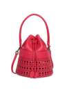 Alaïa Corset 19 Leather Bucket Bag In Framboise