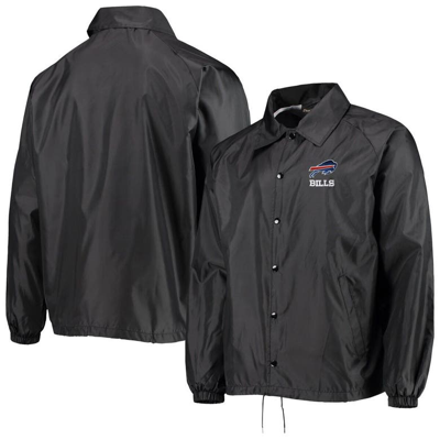 Dunbrooke Men's  Black Buffalo Bills Coaches Classic Raglan Full-snap Windbreaker Jacket