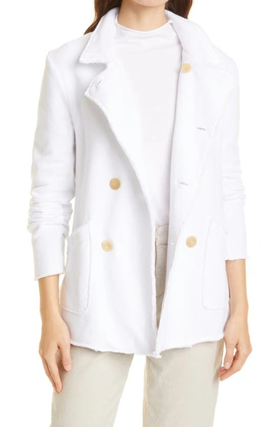 Frank & Eileen Raw Edge French Terry Peacoat In White