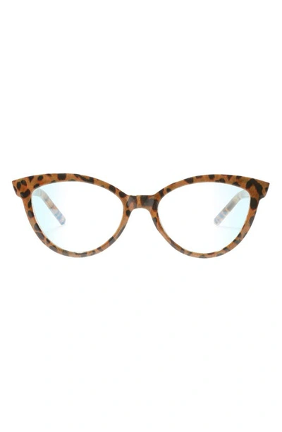 Aimee Kestenberg Madison 55mm Cat Eye Blue Light Blocking Glasses In Leopard