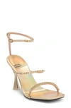 Jeffrey Campbell Demonica Ankle Strap Sandal In Gold Iridescent