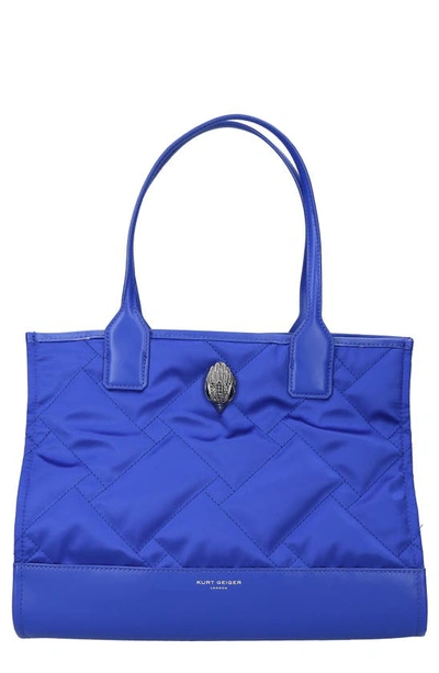 Kurt Geiger Recycled Quilted Small Shopper In Blue