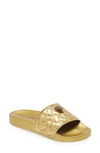Kurt Geiger Meena Eagle Glitter Slide Sandal In Gold
