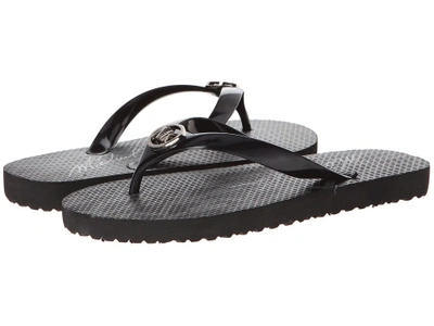 Michael Michael Kors - Mk Flip Flop (black Jet Set Print) Women's Sandals |  ModeSens
