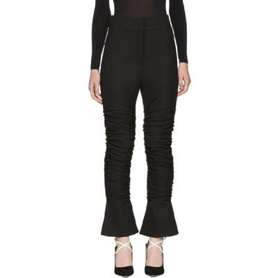 Jacquemus Black Cropped Gathered Trousers In 173 09990 Black