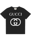 Gucci Oversize T-shirt With Interlocking G In Black