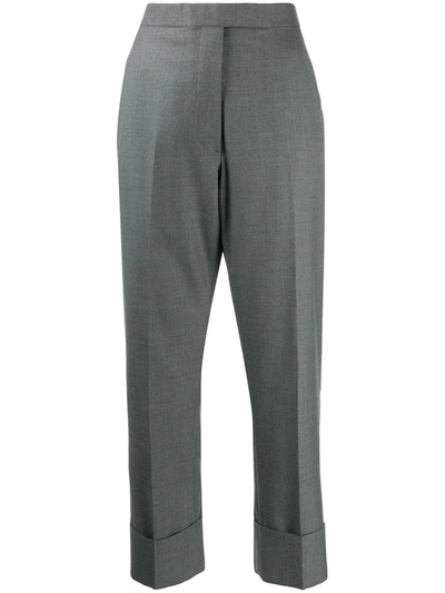 Thom Browne Super 120s Trousers In Grey