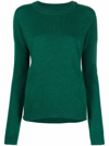 Zadig & Voltaire Cici Patch Cashmere Crewneck Sweater In Buisson