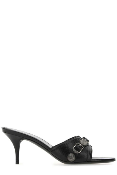 Balenciaga Cagole M70 Slipper-mule In Black Leather
