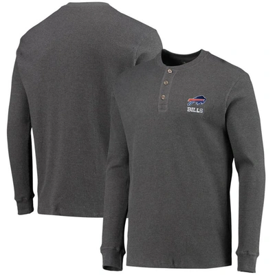 Dunbrooke Heathered Gray Buffalo Bills Logo Maverick Thermal Henley Long Sleeve T-shirt