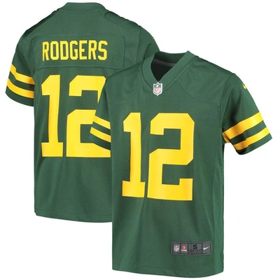Nike Kids' Youth  Aaron Rodgers Green Green Bay Packers Alternate Game Player Jersey