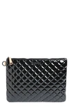 Mz Wallace Oxford Metro Lacquer Color Block Nylon Pouch - 100% Exclusive In Black Lacquer/black