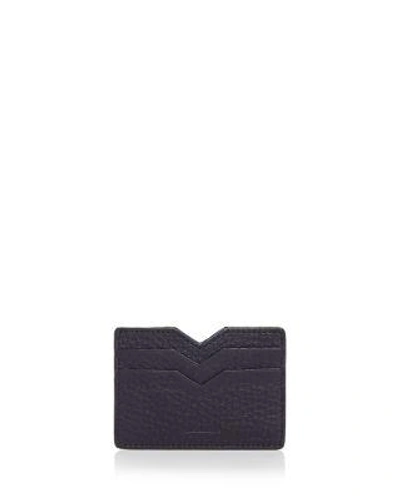 Mackage Wes Leather Card Case In Ink/silver