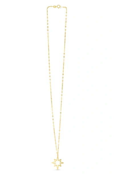 Karat Rush 14k Gold North Star Necklace In Yellow