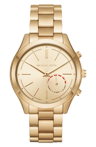 Michael Kors Michael  Slim Runway Smart Watch, 42mm In Gold