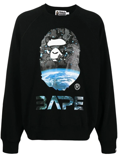 A Bathing Ape Logo-print Sweatshirt In Schwarz