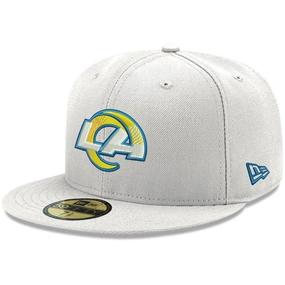 New Era Men's White Los Angeles Rams Team Logo Omaha Low Profile 59fifty Fitted Hat