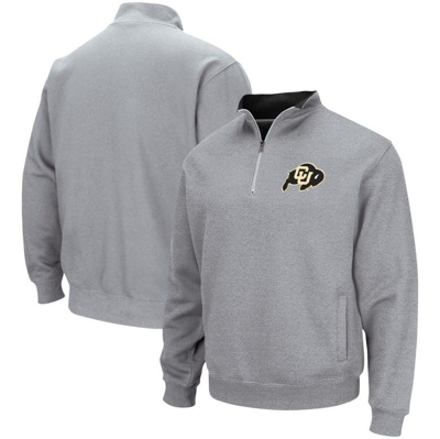 Colosseum Men's  Heathered Gray Colorado Buffaloes Tortugas Team Logo Quarter-zip Jacket