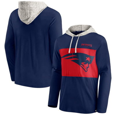 Fanatics Men's Navy New England Patriots Big And Tall Logo Hoodie Long Sleeve T-shirt