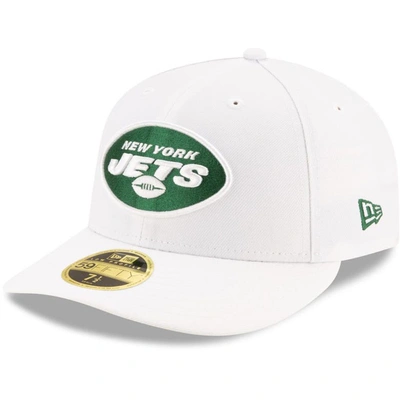 New Era Men's White New York Jets Historic Omaha Low Profile 59fifty Fitted Hat