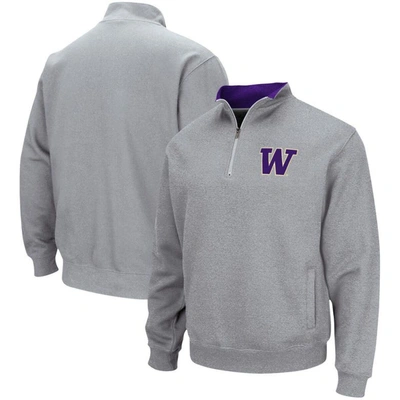 Colosseum Men's  Heathered Gray Washington Huskies Tortugas Team Logo Quarter-zip Jacket