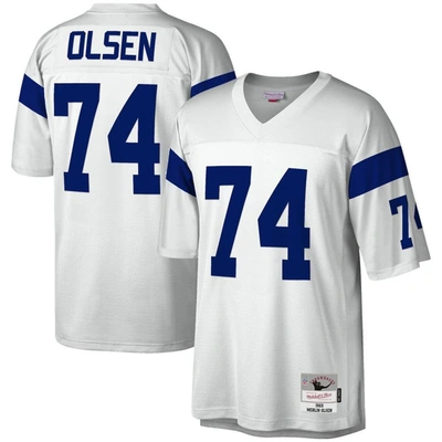 Mitchell & Ness Merlin Olsen White Los Angeles Rams Legacy Replica Jersey