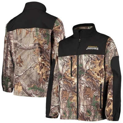 Dunbrooke Realtree Camo/black Jacksonville Jaguars Circle Hunter Softshell Full-zip Jacket