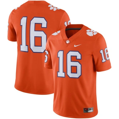 Nike #16 Orange Clemson Tigers Game Jersey
