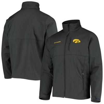 Columbia Men's  Charcoal Iowa Hawkeyes Collegiate Ascender Full-zip Softshell Jacket