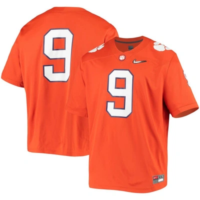 Nike #9 Orange Clemson Tigers Game Jersey