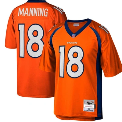 Mitchell & Ness Peyton Manning Orange Denver Broncos Big & Tall 2015 Retired Player Replica Jersey