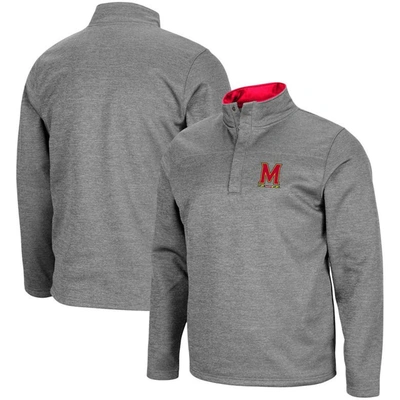 Colosseum Heathered Charcoal Maryland Terrapins Roman Pullover Jacket
